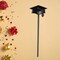 144 Count Graduation Hat Cupcake Picks Party Decorations for Cake Toppers Black Plastic 3 Inch